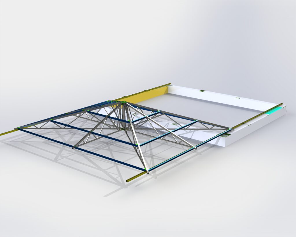 Steel Skylight Structure – Complex On-Site Assembly